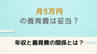 ５万円の養育費と年収