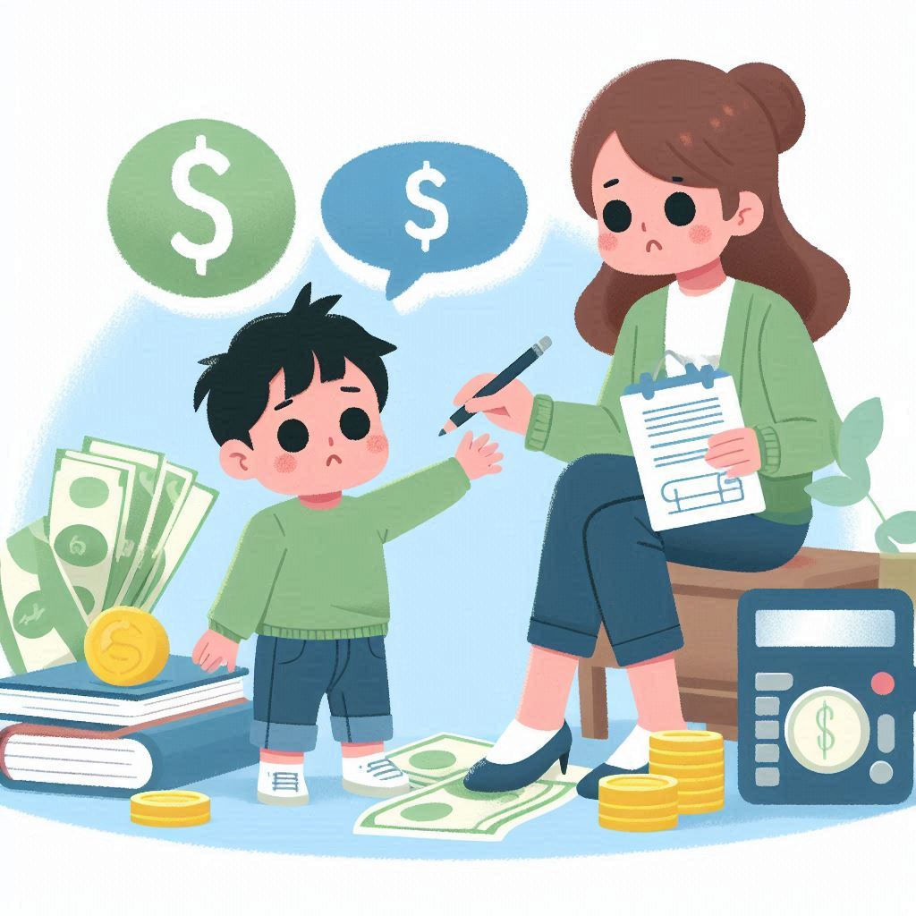 養育費と借金のイラスト4